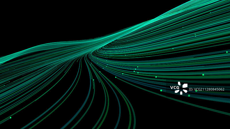 漩涡状延伸感的粒子线条图片素材