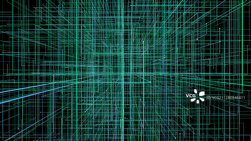 四处流动信号粒子和线条图片素材