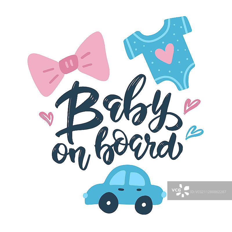 板上手绘有趣贴纸海报图片素材