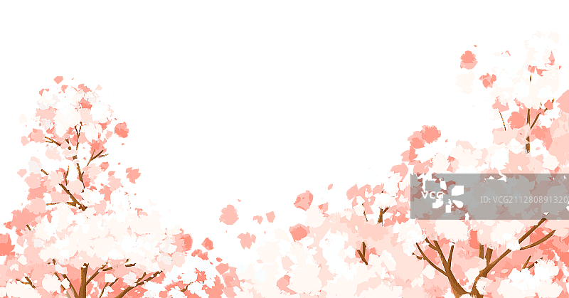 春季樱花树顶图片素材