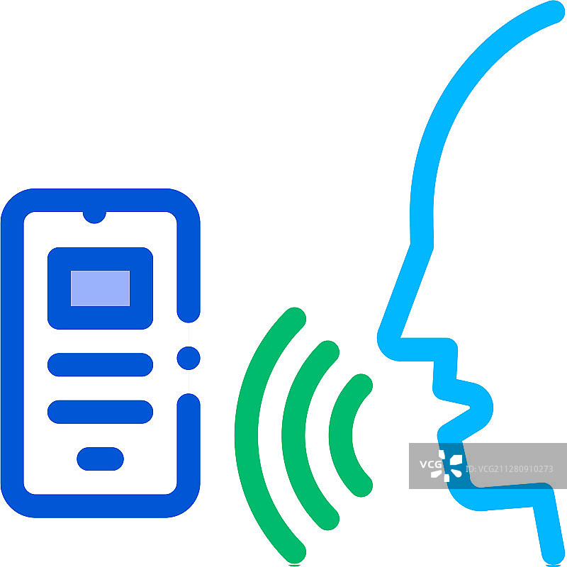 智能手机语音控制图标图片素材