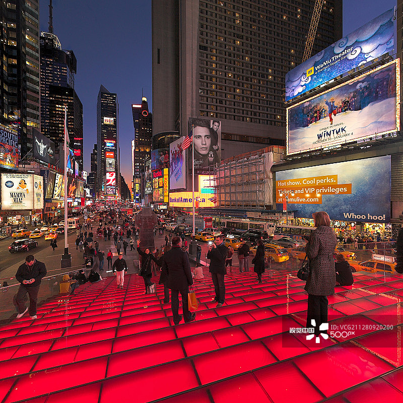 时代广场的黄昏图片素材