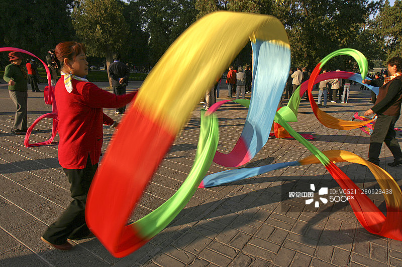 扇子舞和横幅图片素材