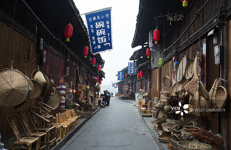 元通古镇街景图片素材