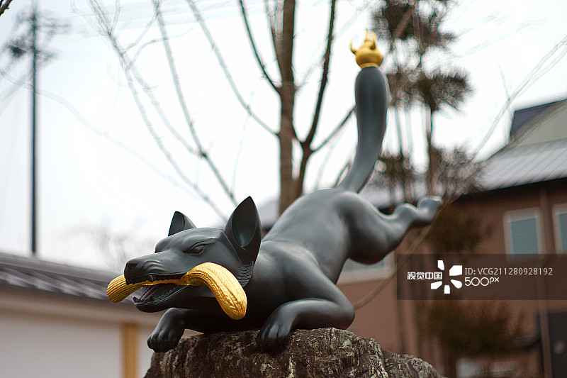 伏见稻荷的飞狐（京都）图片素材