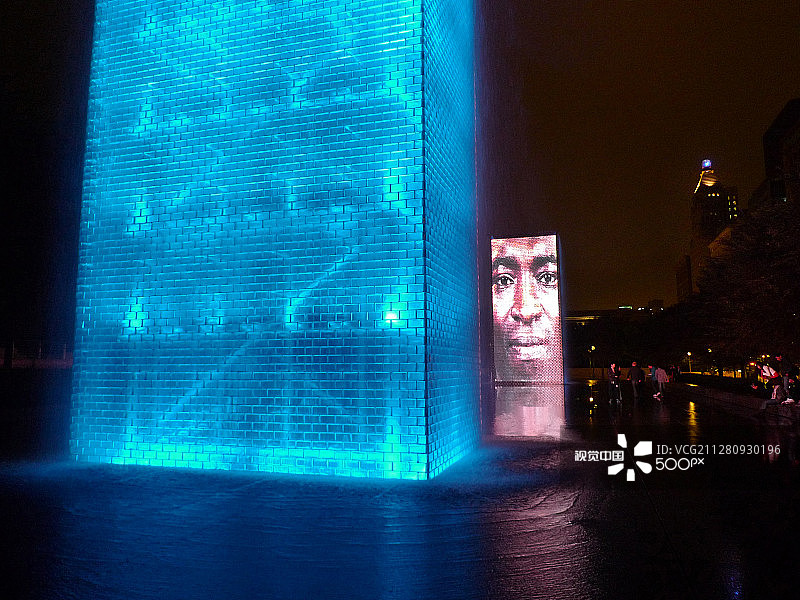 皇冠喷泉，千禧公园，芝加哥图片素材