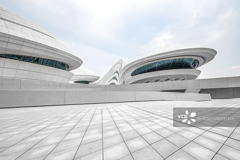 长沙梅溪湖国际文化艺术中心汽车广告背景图图片素材