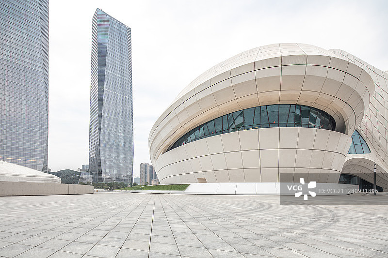 长沙梅溪湖国际文化艺术中心汽车广告背景图图片素材