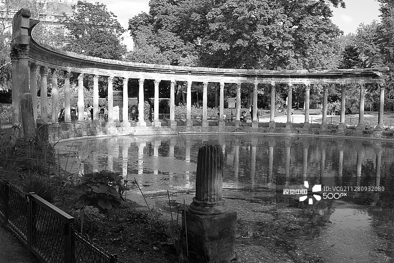 蒙梭公园，巴黎图片素材