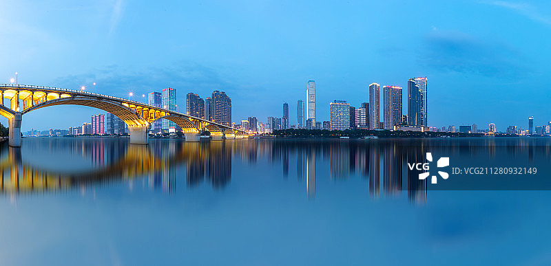 长沙湘江橘子洲大桥图片素材