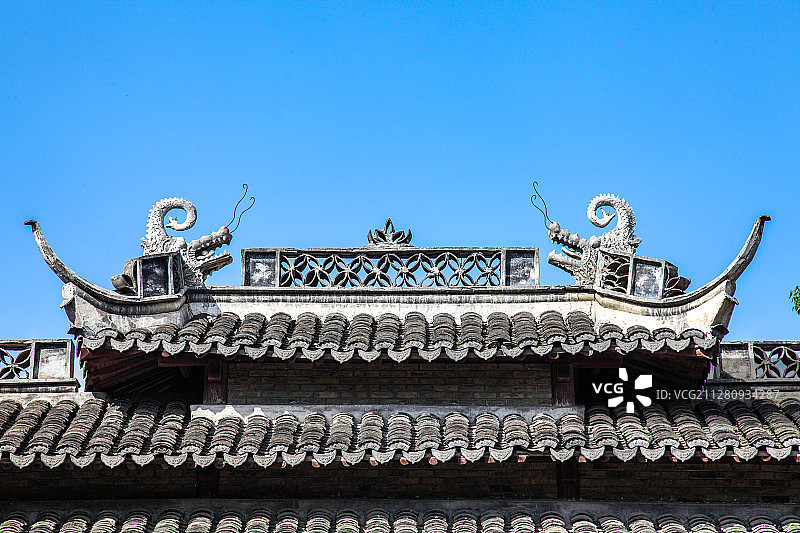 上海闵行韩湘水博园古典建筑图片素材