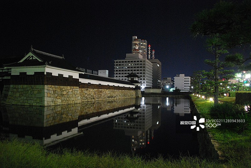 广岛城的护城河图片素材