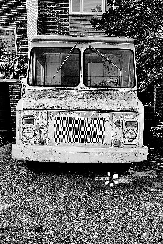 老式冰淇淋车图片素材