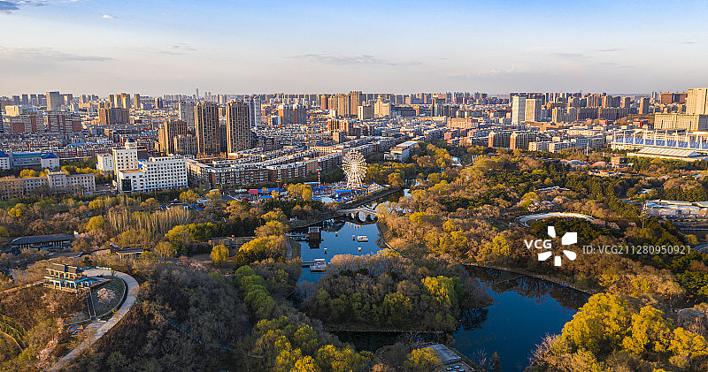 上帝视角看长春——夕阳南岭图片素材