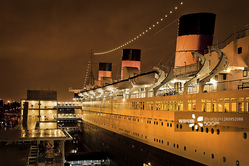 长滩玛丽皇后号图片素材