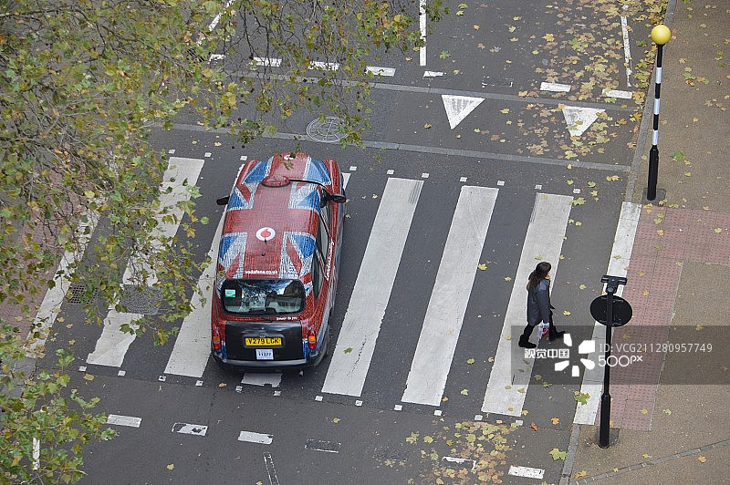伦敦的黑色出租车图片素材