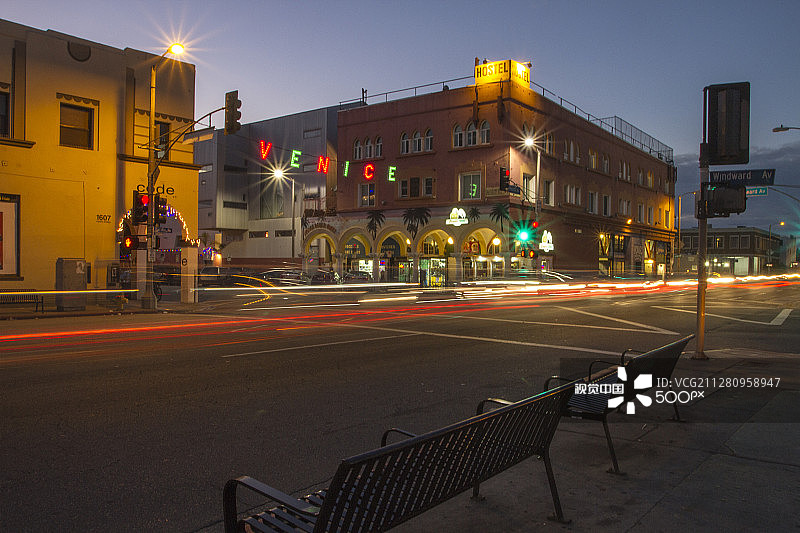 威尼斯海滩的新年祝福图片素材