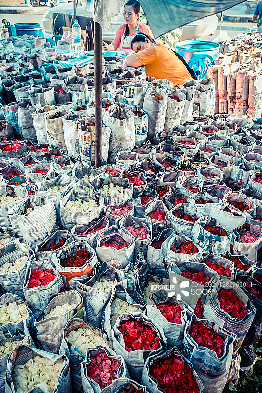 曼谷花卉市场图片素材