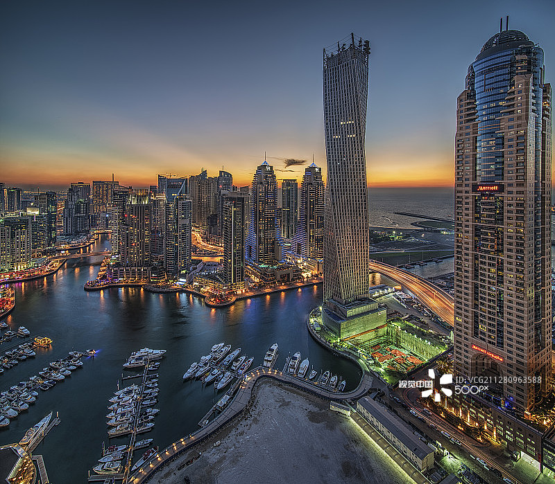迪拜码头景观图片素材