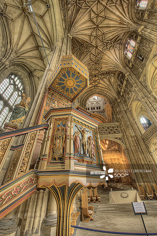 英格兰坎特伯雷大教堂讲坛图片素材
