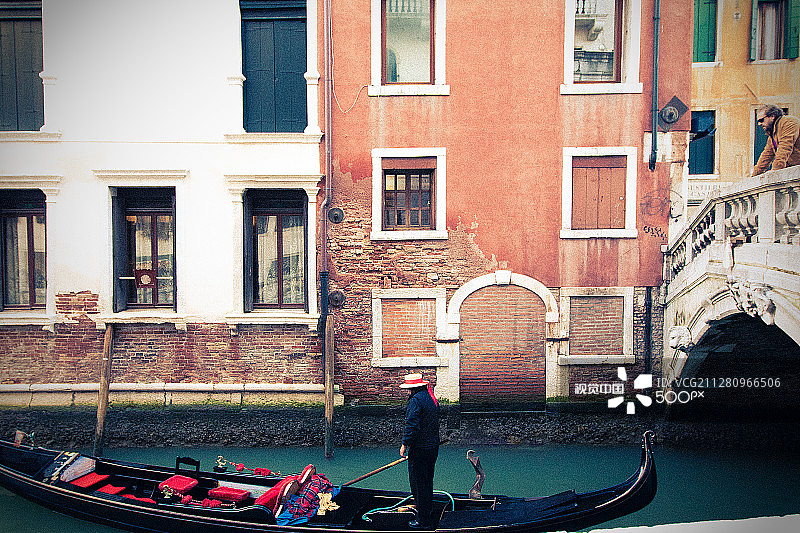 贡多拉船夫图片素材