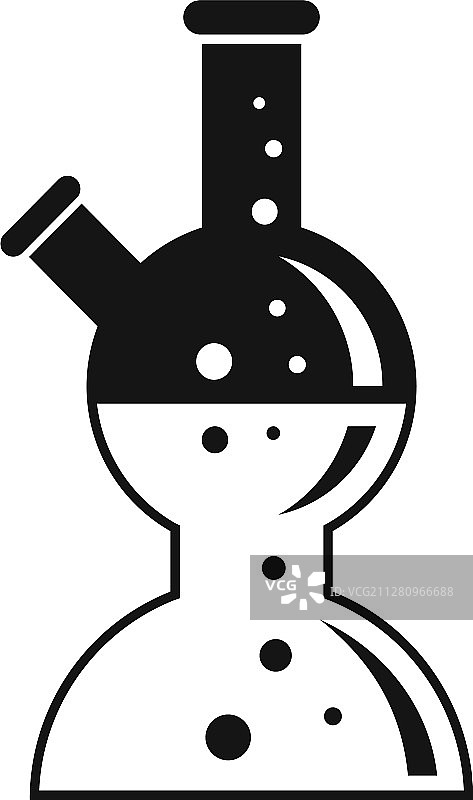 沸腾实验室锅图标简约风格图片素材