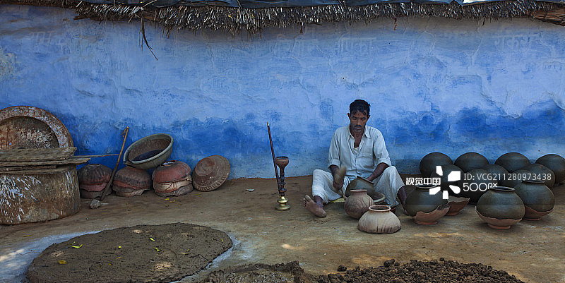 拉贾斯坦邦的陶艺家图片素材