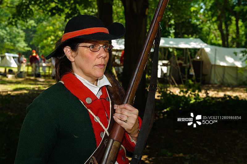 蒙茅斯战役重演图片素材