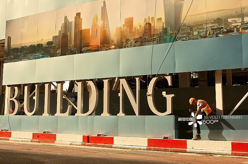 在伦敦的工人图片素材