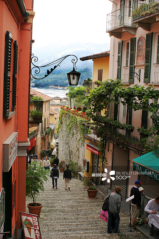 科莫湖畔的贝拉焦图片素材