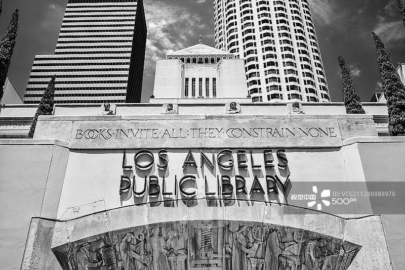 洛杉矶公共图书馆南入口图片素材