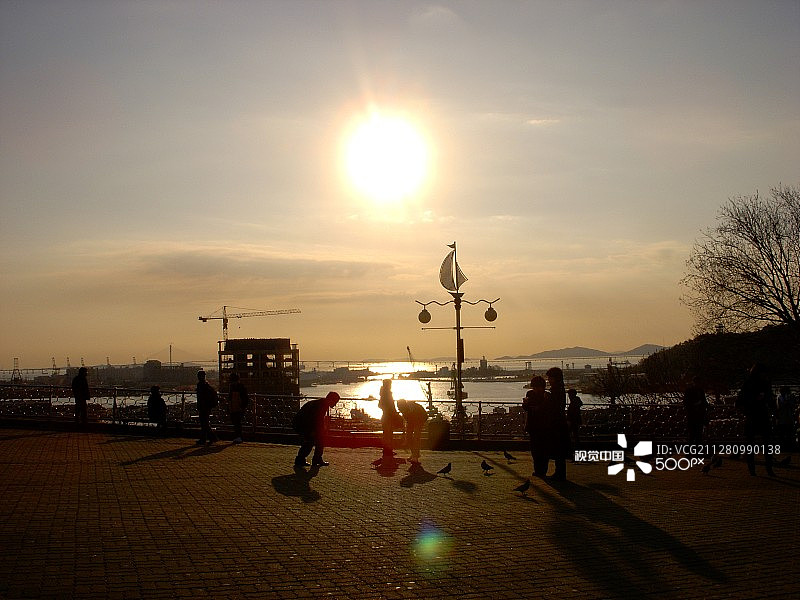 仁川日落图片素材