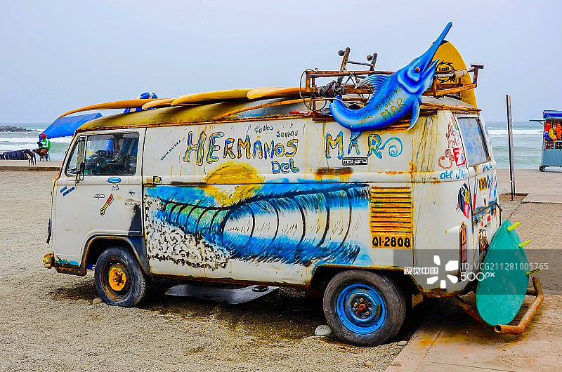 冲浪者面包车图片素材