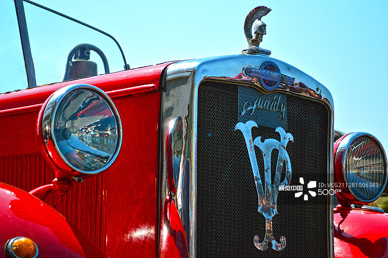 老式消防车图片素材