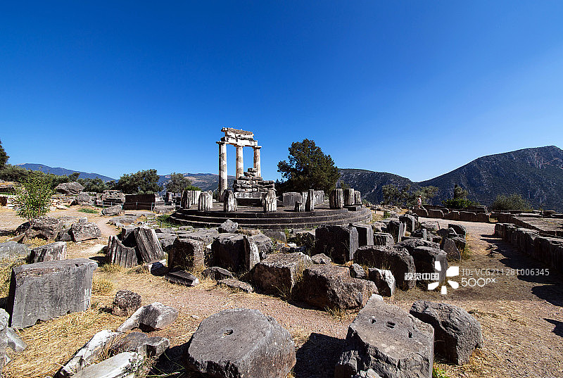 德尔斐雅典娜神庙遗址图片素材