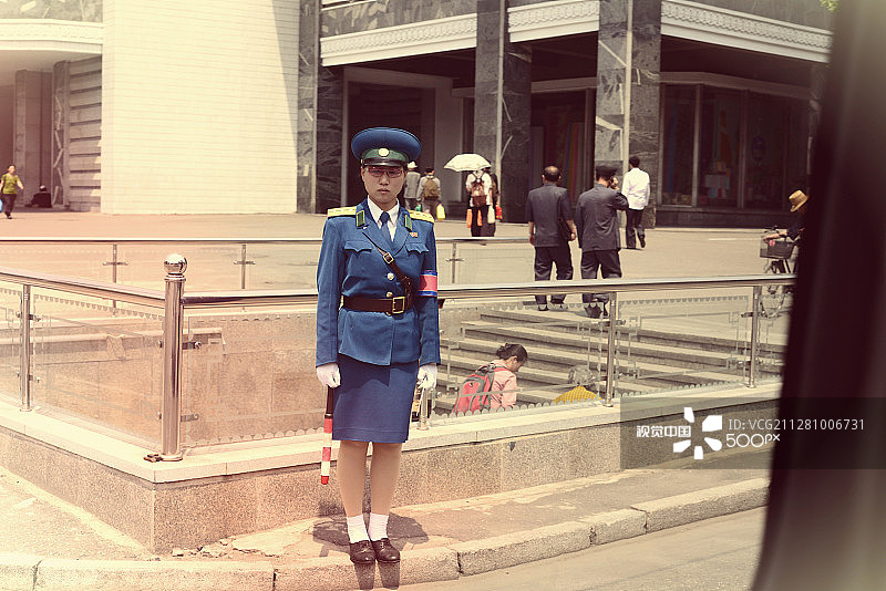 朝鲜女警图片素材
