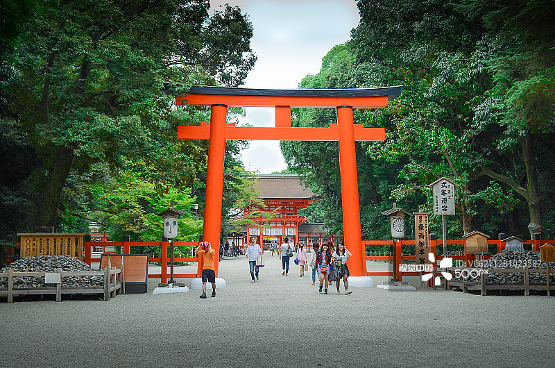 下鸭神社 - 门图片素材