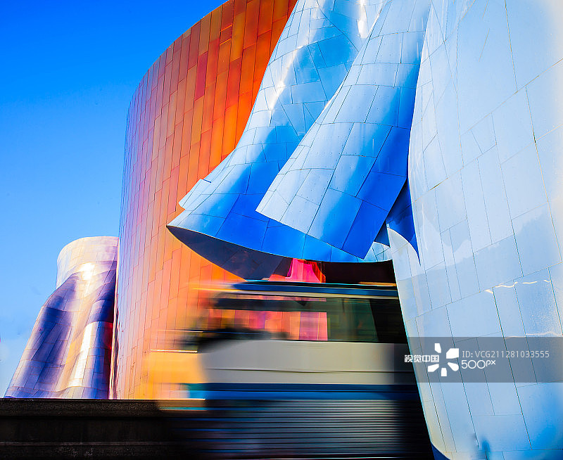 EMP博物馆的单轨列车图片素材