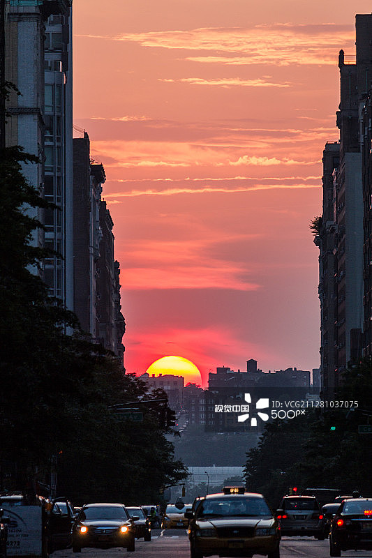曼哈顿悬日图片素材