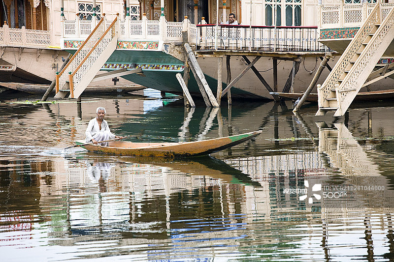 斯利那加的达尔湖图片素材