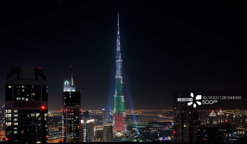 哈利法塔 - 阿联酋国庆日02图片素材