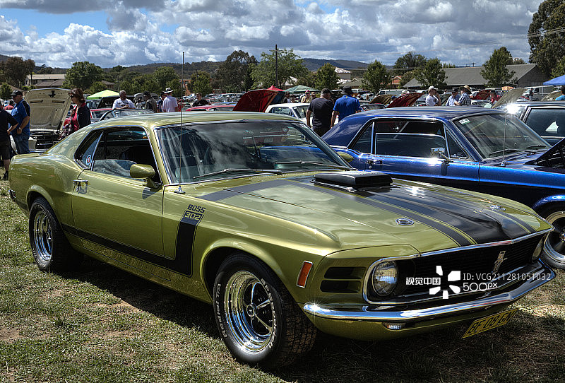 澳大利亚奎恩比恩汽车展，福特野马图片素材