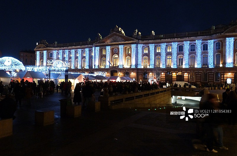 图卢兹夜景图片素材