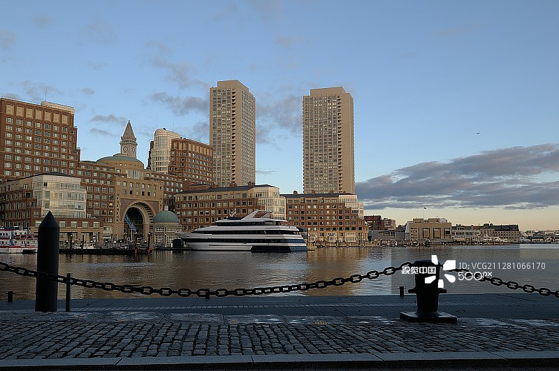 码头日出图片素材