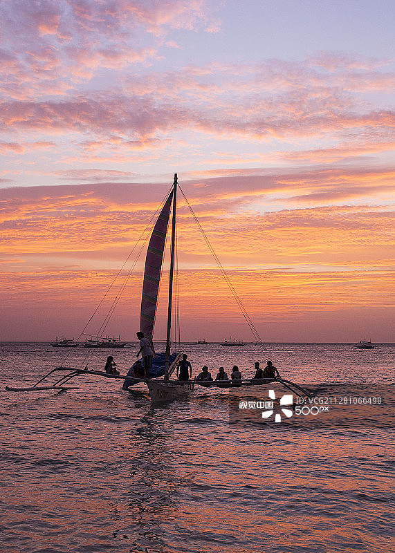 长滩岛日落图片素材