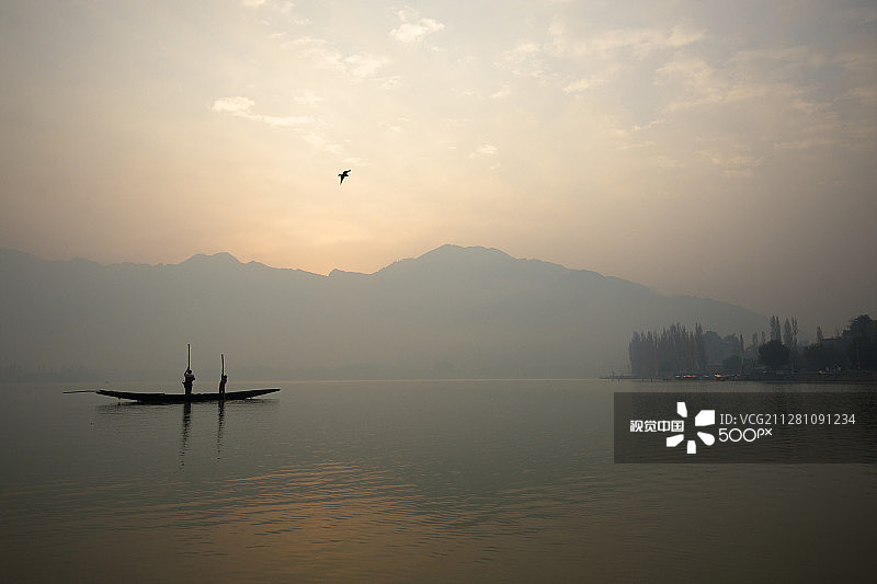 达尔湖的黎明图片素材