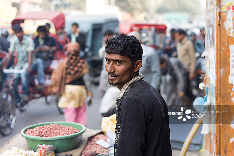 德里街头小贩图片素材
