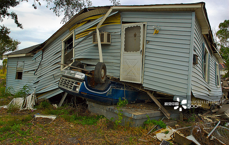 卡特里娜飓风过后的新奥尔良第九区图片素材