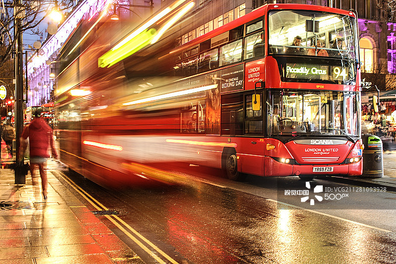 牛津街巴士图片素材