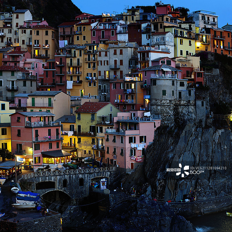 利古里亚村庄图片素材